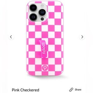 Loopy Pink Checkered Case